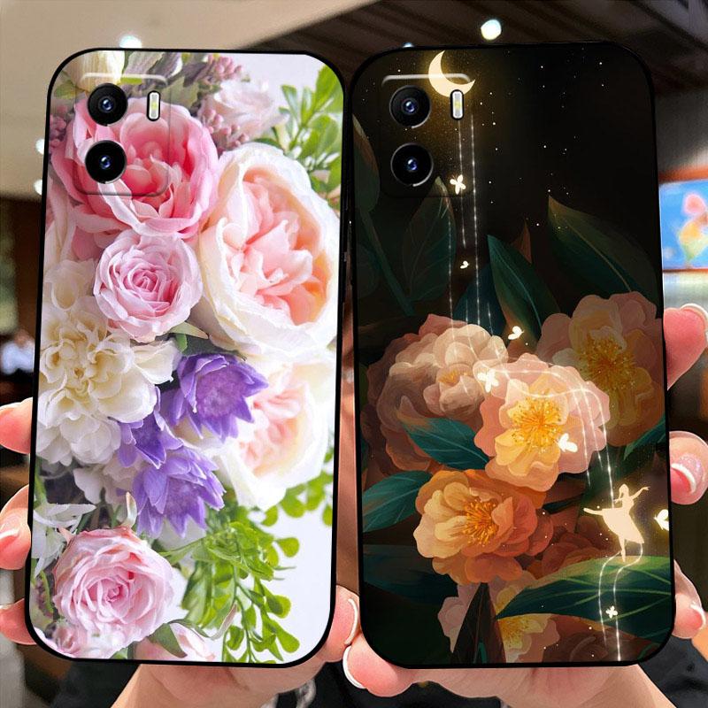 For VIVO Y15s 4G Fundas Case V2139 Y15c Y15a Butterflies Flowers TPU Soft Silicone Thin Phone Cover For Vivo Y15 4G Coque Bumper