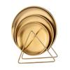 Spit Bone Dish Household Snacks Small Dish Stainless Steel Snacks Cake Dish Dining Table Garbage Plate Kitchen Tool