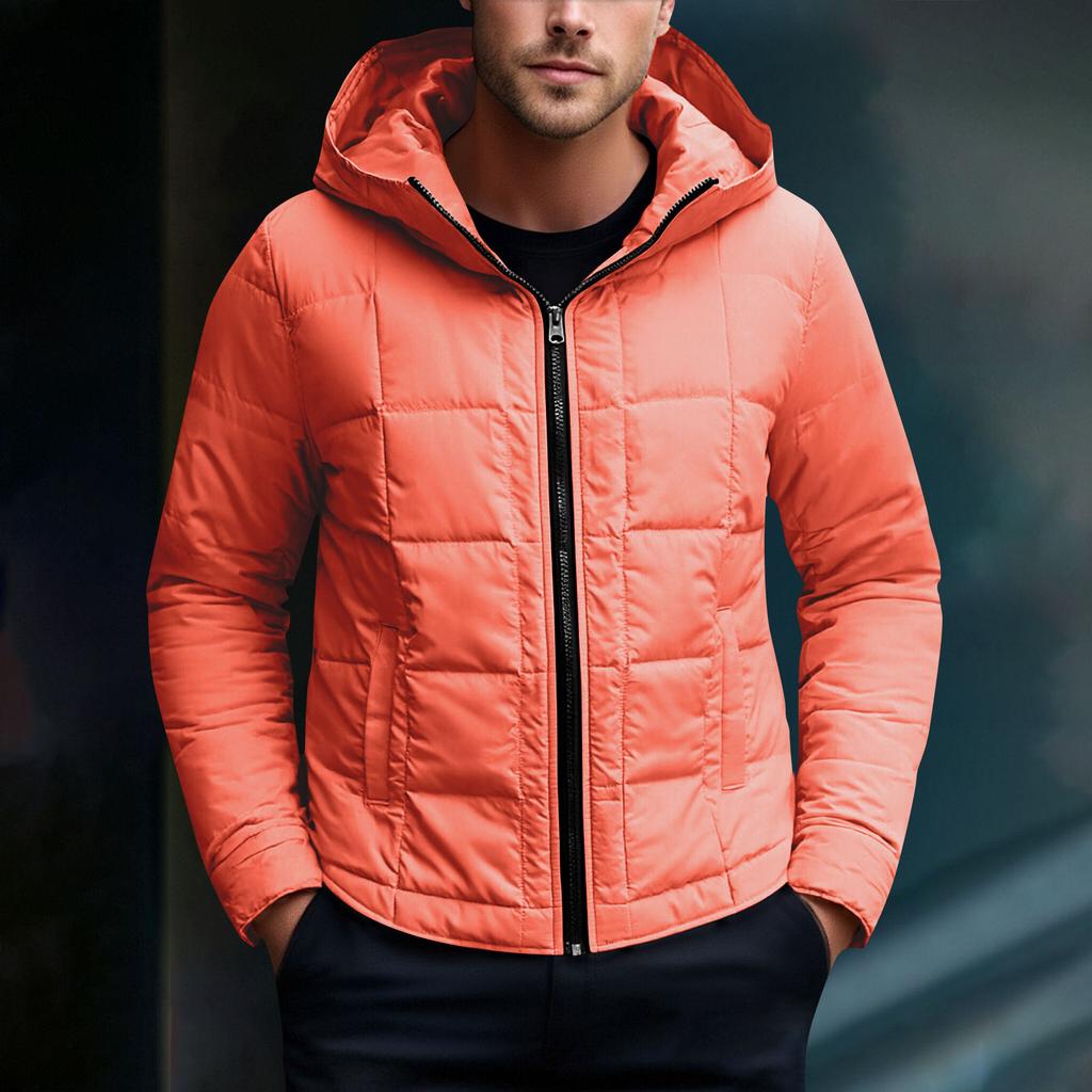 Men's  Baseball Collar  Thickened  Windproof  Keep Warm  Down  Cotton-Padded Jacket  Coat