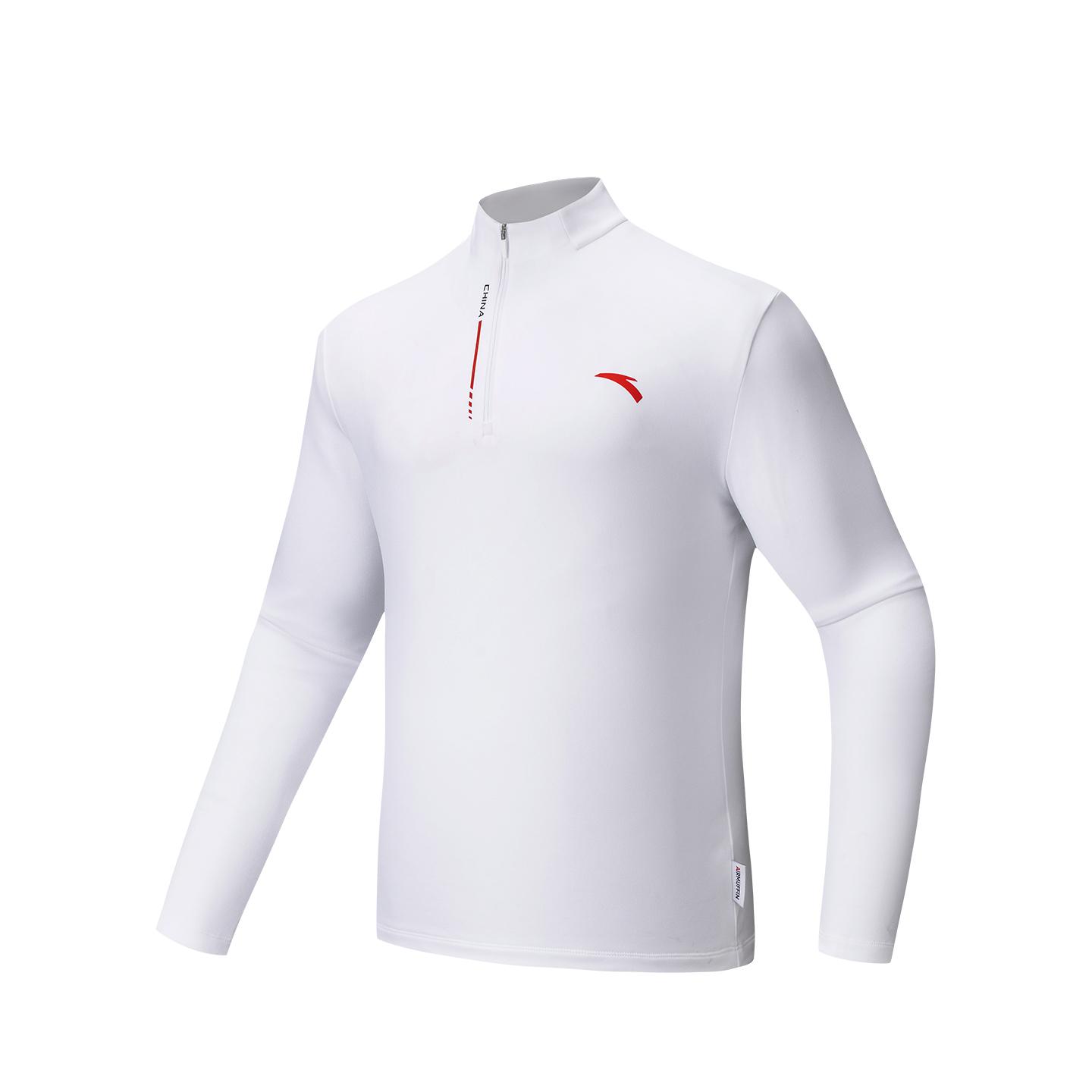

Anta Chn Comprehensive Training Series Long Sleeve Knit Shirt Spring 2026 Men tops Pure-White 152617407-1 3XL