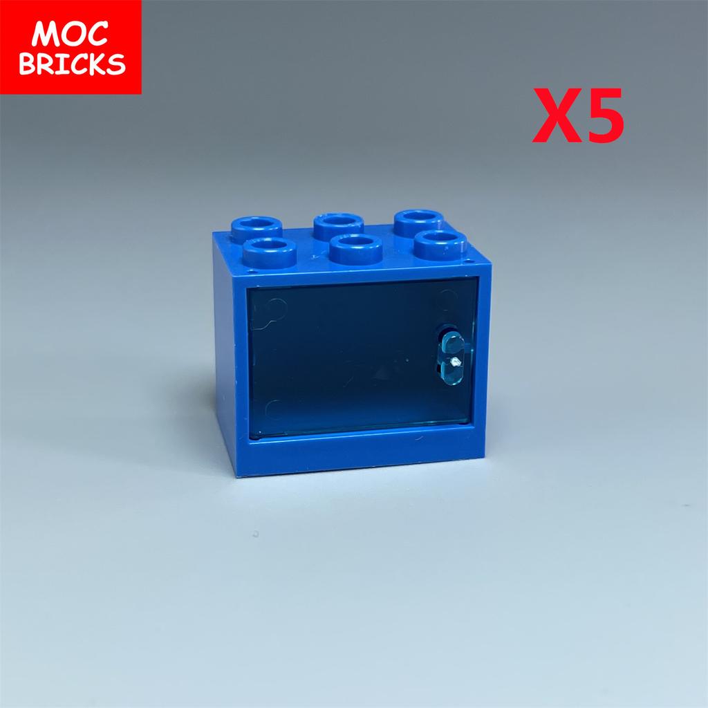 MOC Blocks Box Cupboard Container 2x3x2 Cabinets Assembles Particles 4532 4533 City House Construction Bricks Parts