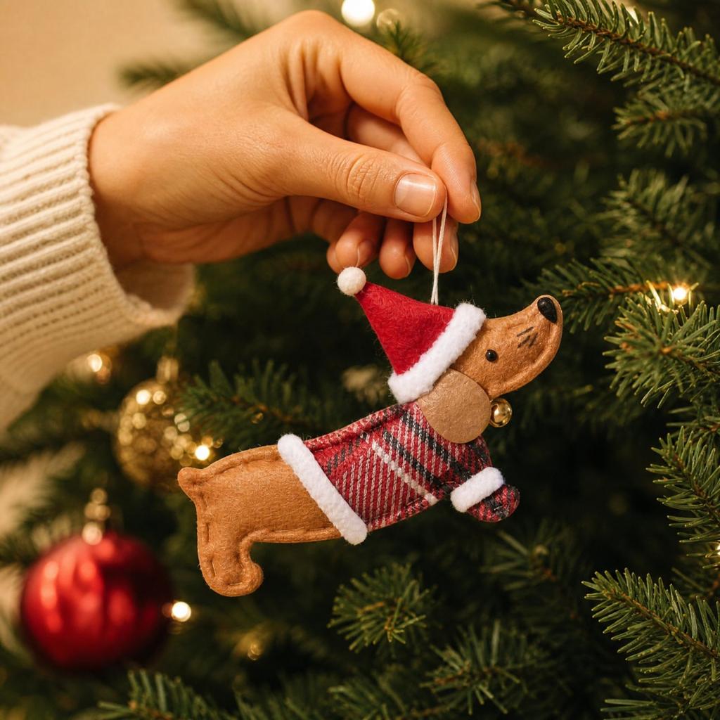 Christmas Tree Hanging Ornament with Dressed for Holiday Home Decoration