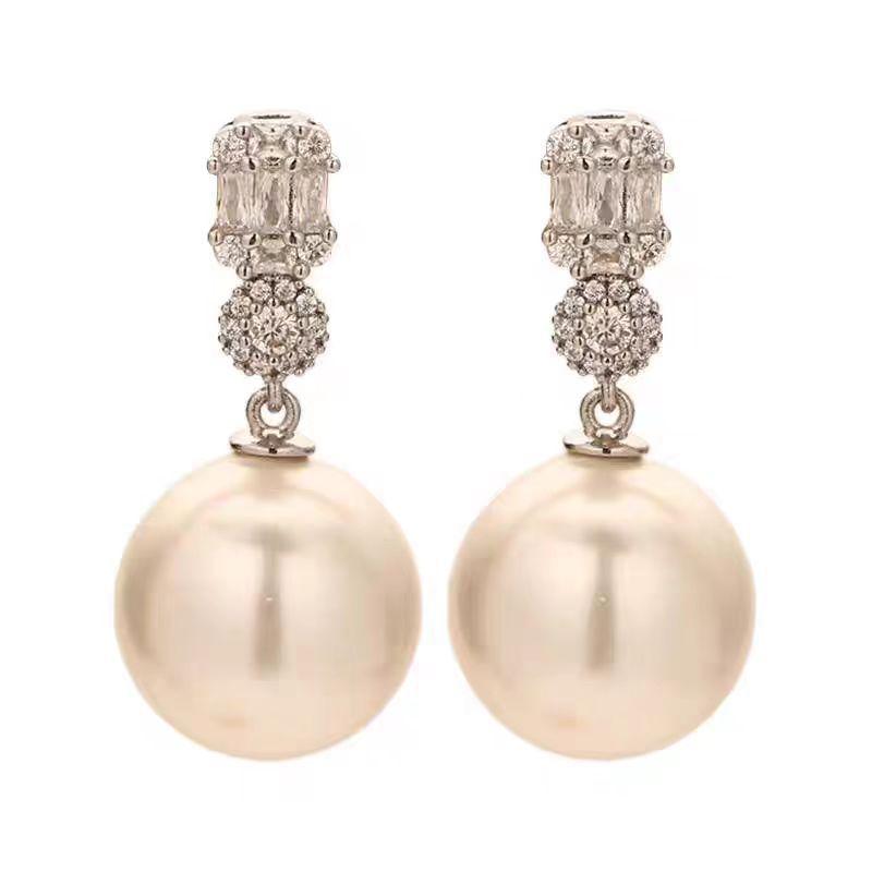 Sterling Silver Needle S Home Australia White Pearl Earrings Women's 2025 New Beautiful Stud Earrings High-end Earrings