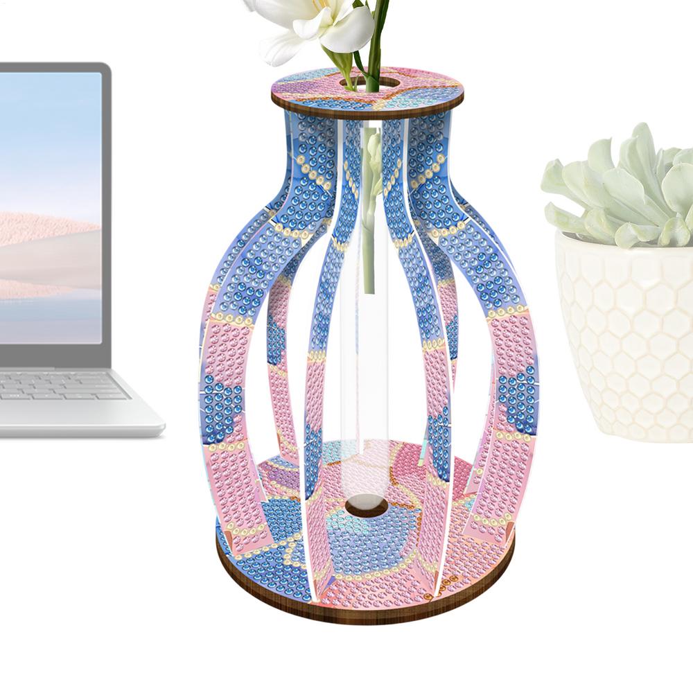 Rhinestones Painting Vase Flower Vase Art Painting Kit Handcraft Accessories Home Decor For Mother Professionals Children