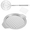 Stainless Steel Spaetzle Maker Lid with Scraper & Spider Strainer Skimmer Spoon Traditional German Egg Noodle Maker Kitchen Tool