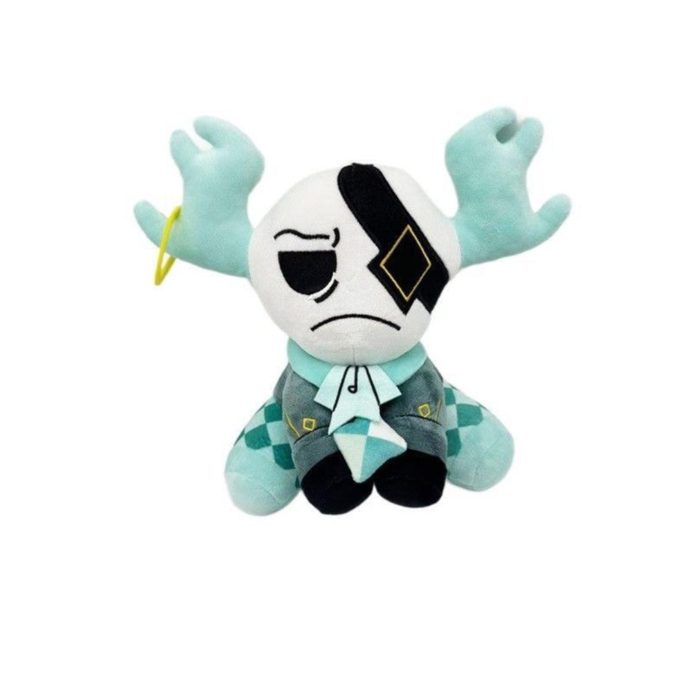 New Model Game Accessories - Blue Double-horned Plush Toy Featuring Cartoon Anime Characters - Birthday and Christmas Gift
