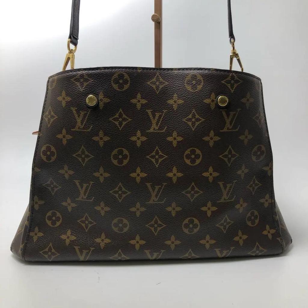 [Tweedehands] Montaigne Monogram Canvas en Leer Tote Tas Medium - Goed #1U106SK