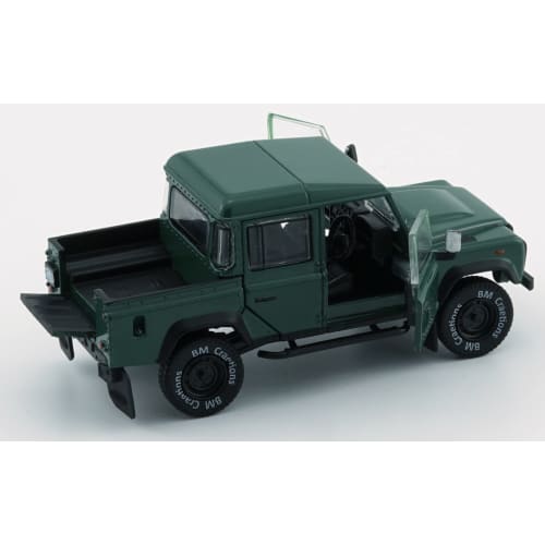 Scherer Designs B-M Creations Land Rover Defender 110 Pickup 16 Green LHD 1/64 Scale Model 64B0197