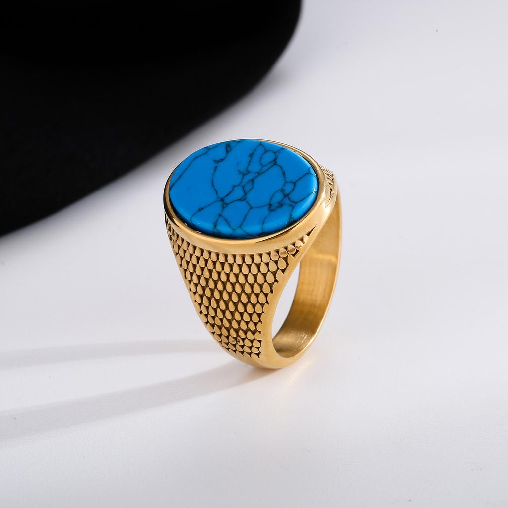 Klassische Herrenringe aus hochwertigem 316L-Edelstahl mit Onyx Trendschmuck