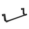 No-Drill Stainless Steel Over-Door Hanging Rod & Hook Rack for Kitchen or Closet Storage