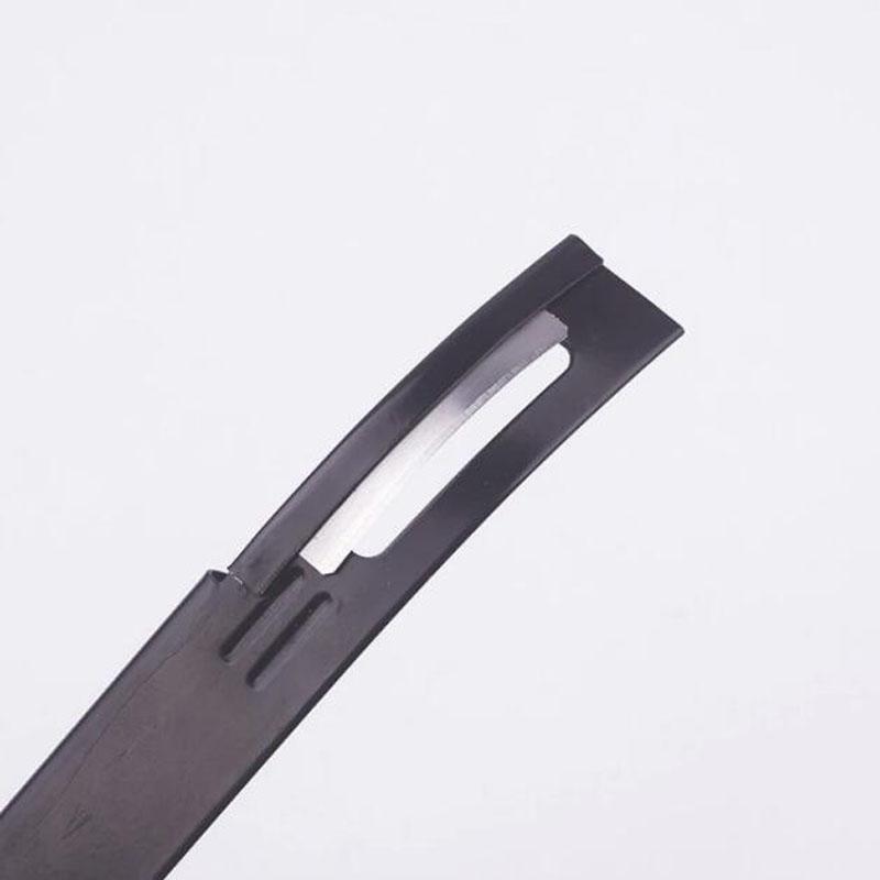 Kituri de siguranță metalice cu piele pentru bizotat Instrument de tăiat DIY Lamă de schimb Subțierea Artizanat din piele Skiving Negru Argintiu