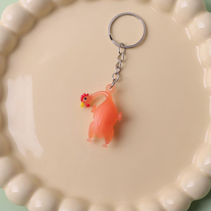 

Брелок-подвеска в виде жареной утки, меняющий цвет под воздействием УФ-света, Животные, Рыба, Свинья, Курица, Брелок для ключей, Кольцо для ключей автомобиля, Подвеска для сумки