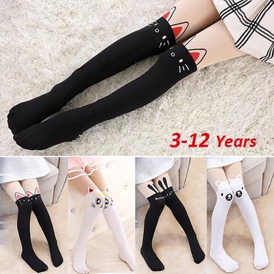 Baby Toddler Kids Socks Cute Cartoon Soft Leggings Warmer Knee Long High Socks