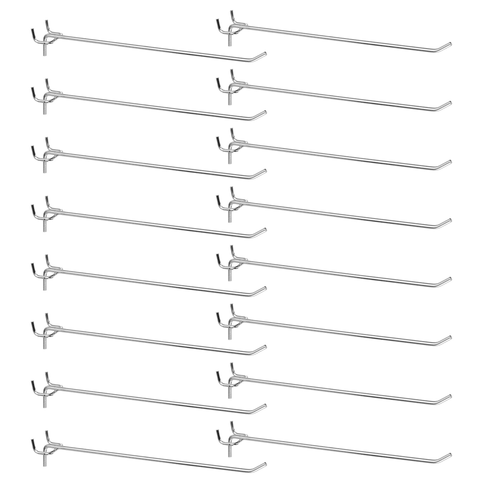 

uxcell Держатель-органайзер для инструментов на перфорированную доску из нержавеющей стали, серебристый, 50 шт., крючки 10 дюймов, для настенного монтажа, верстака, гаража, кухни, мастерской,