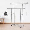 DEWEL Clothes Adjustable Wide X Deep X 100kg Weight Pipe Easy Convenient Storage Rack, 5-Tier Height, 82.5-158.2cm 41.5cm 89.5-157.5cm High, Capacity,