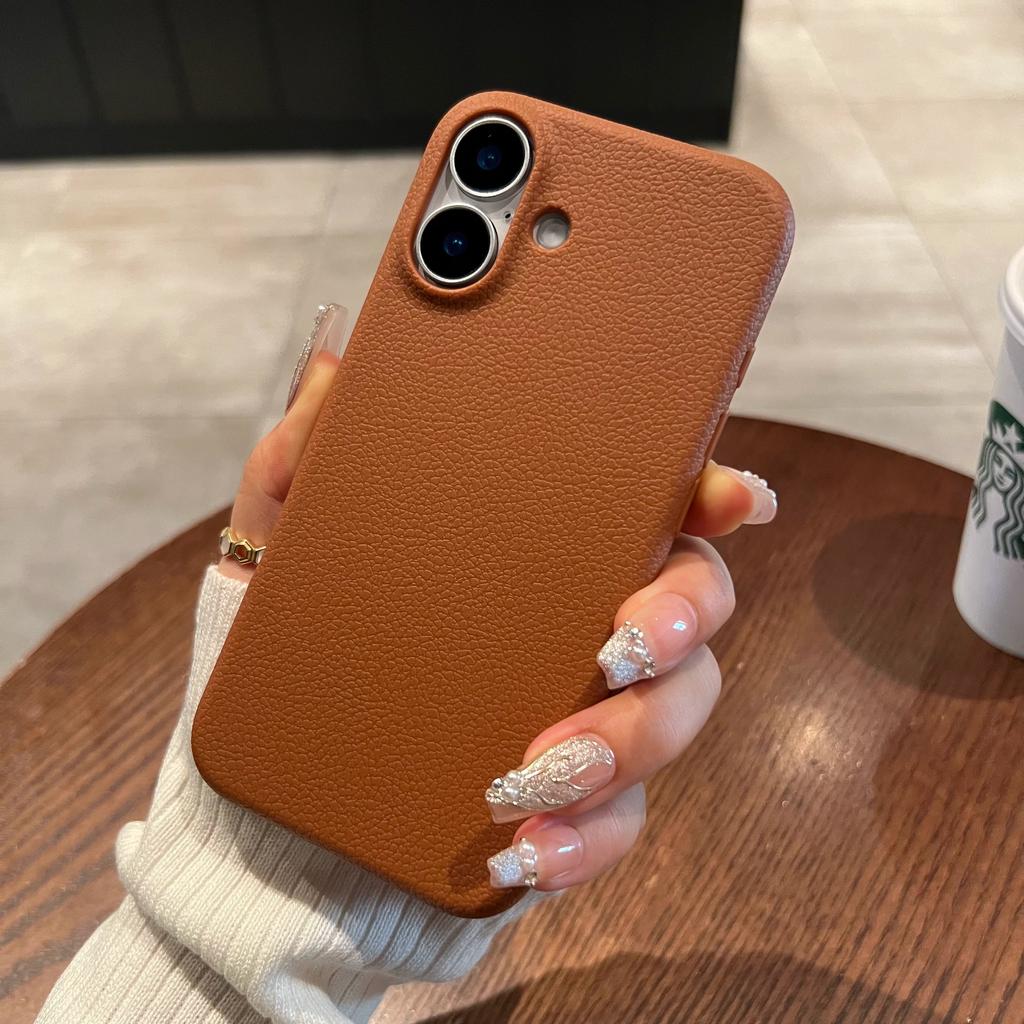 Luxus Matte Leder Handyhülle Für iPhone 16 15 14 Plus 13 12 11 Pro Max XR XS Linsenschutz Stoßfest Silikon Weiche Abdeckung