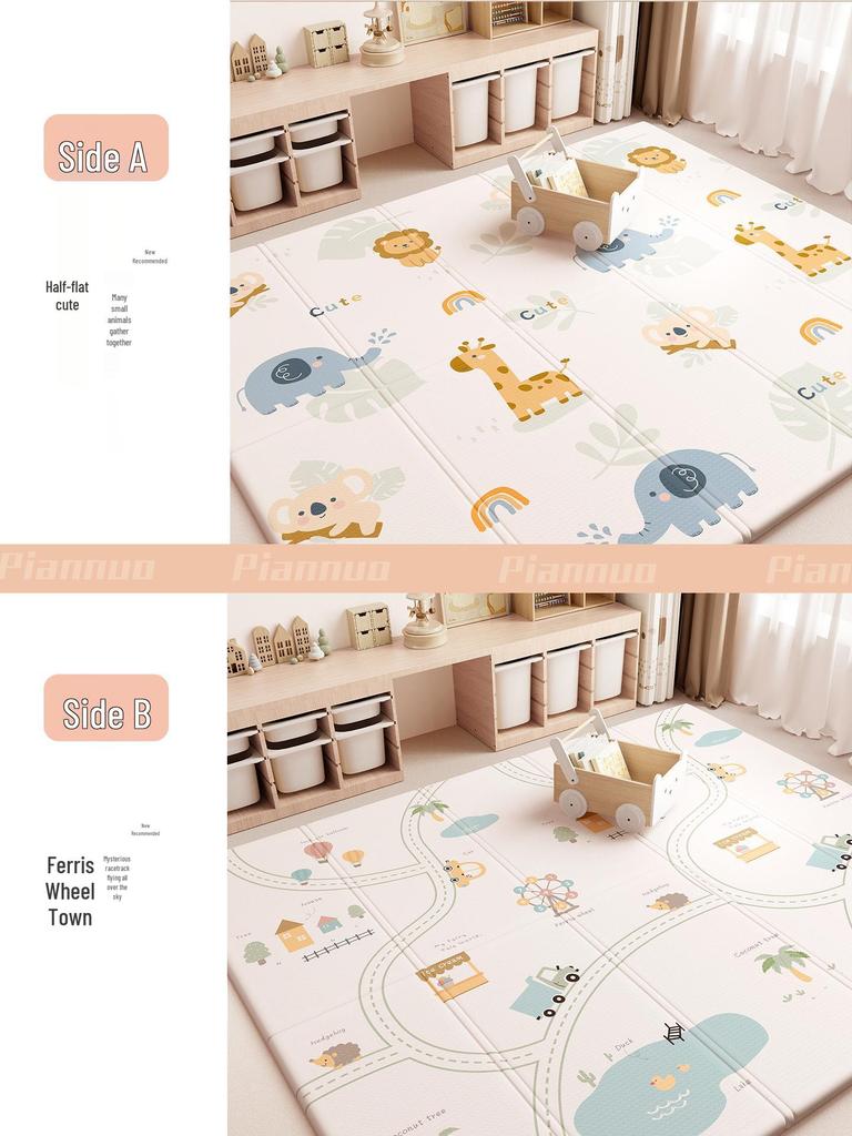 Thickened Foldable Baby Crawling Mat: Soft Foam Floor and Play Mat for Infants