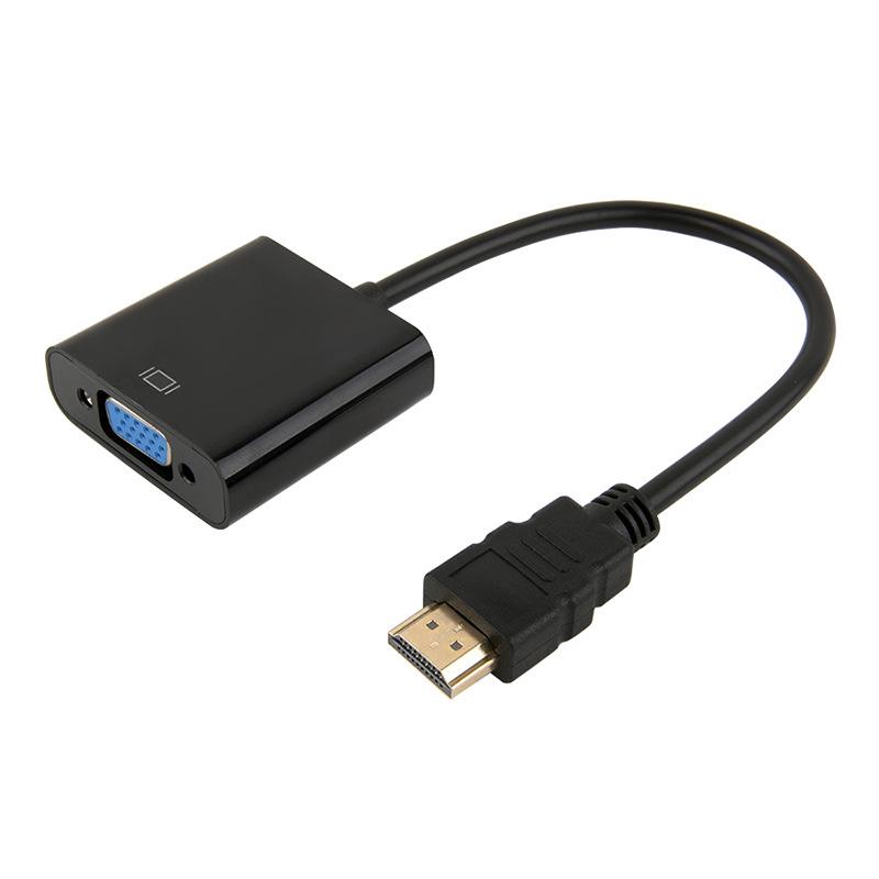 1.8m HDMI to VGA Adapter with Audio and Power for Computer to TV