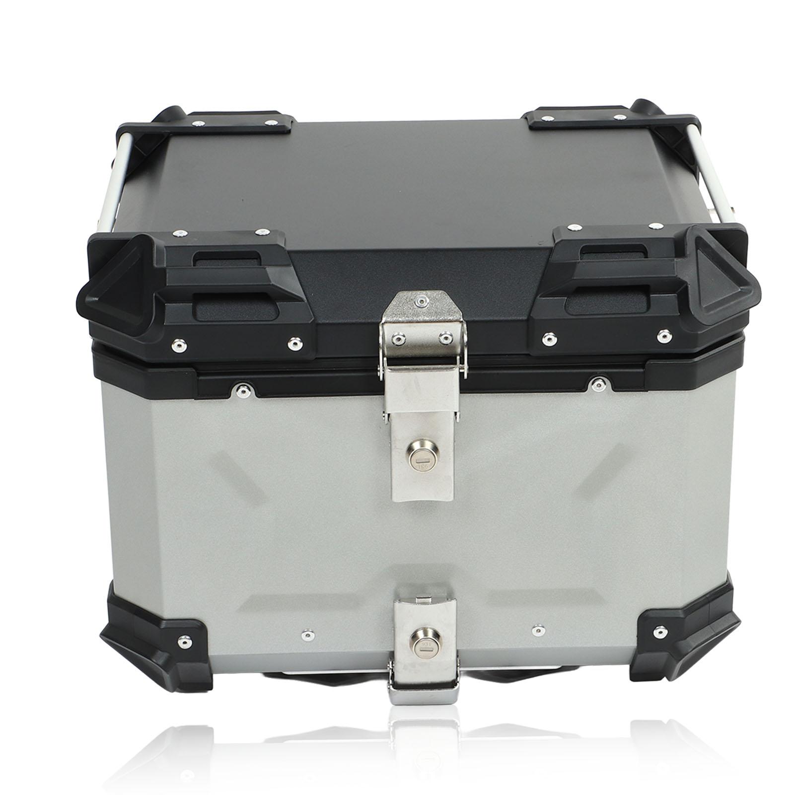 

Универсальный задний верхний кофр 55 л из алюминиевого сплава, багажник для мотоцикла с быстросъемным креплением