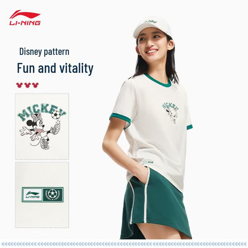 Li-Ning Women's Disney Mickey Loose-Fit Sports T-Shirt