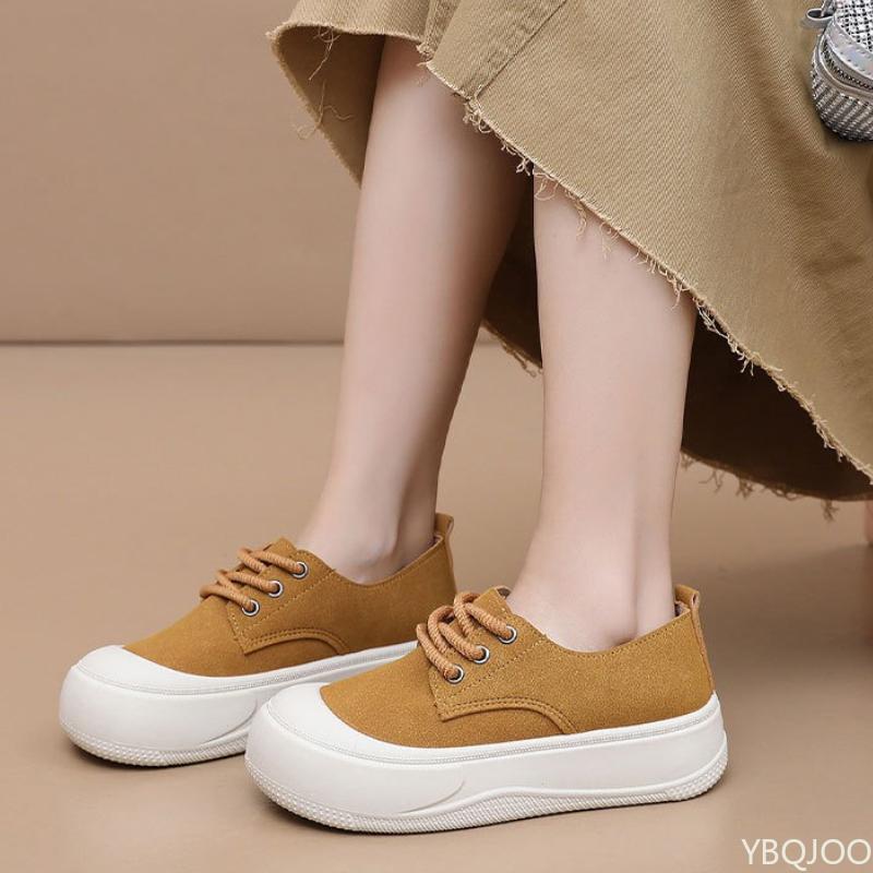 Women's casual thick sole height increasing spring new fashion versatile white shoes simple comfortable daily women's shoes