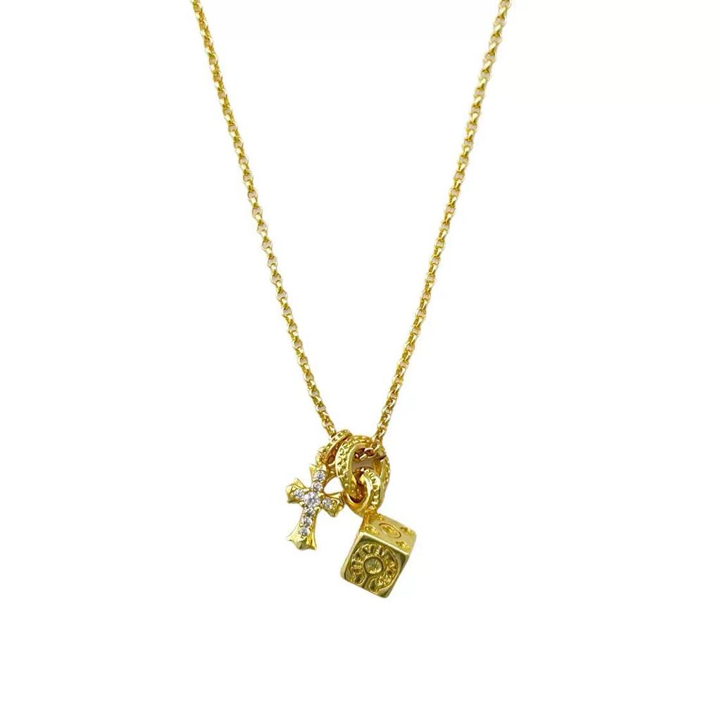 Gold Square Block Necklace, 2026 New Premium Minimal Delicate Clavicle Chain for Women