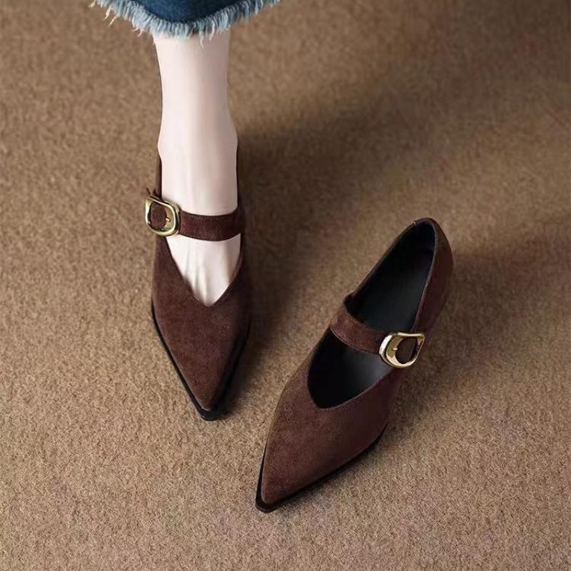 High Heeled Mary Jane 2026 New Pointed Toe Women Single Shoes PU Leather Comfort Spring Summer Dress Sexy Women's Shoes