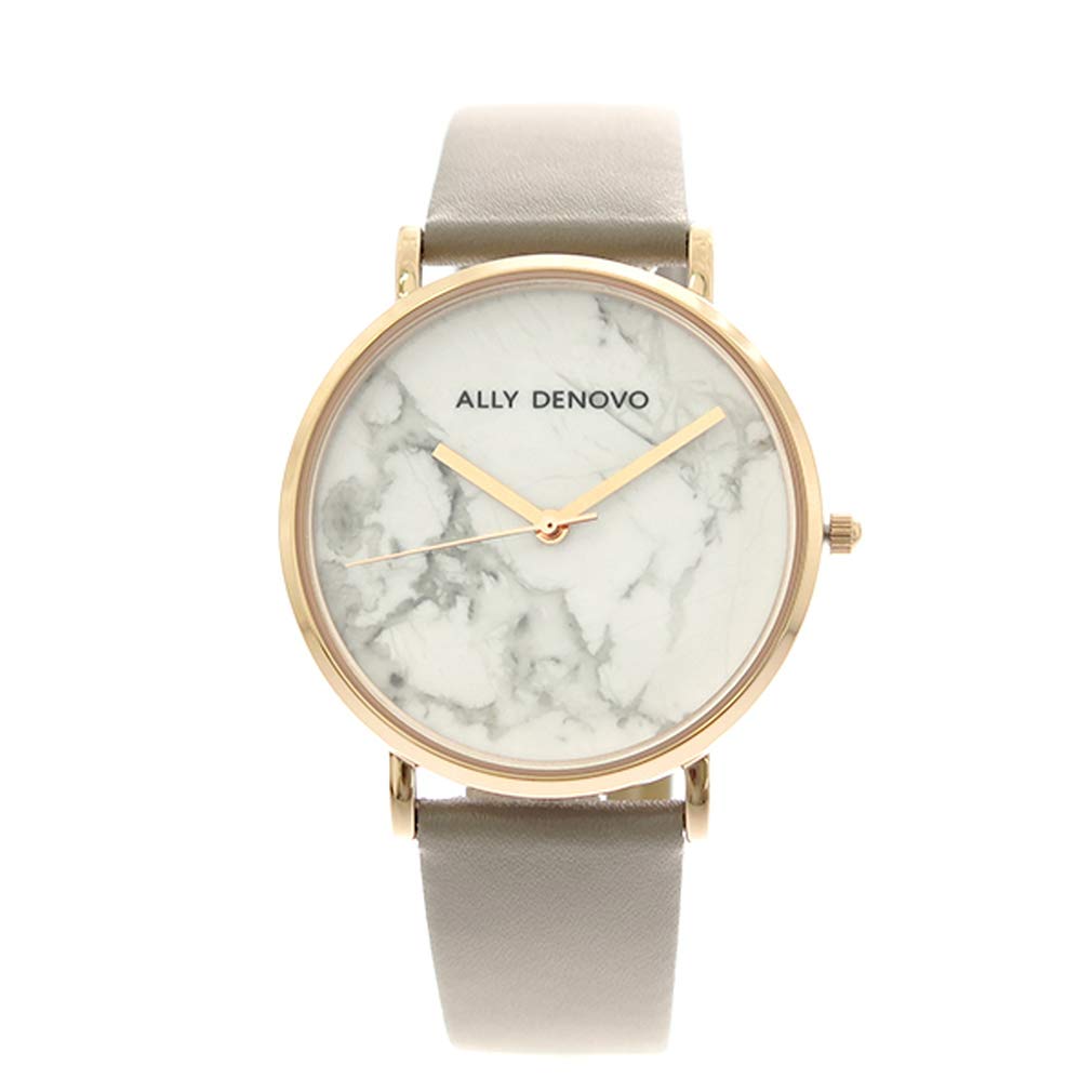 

ALLY DENOVO Watch 36mm CARRARA MARBLE Quartz White Greige Women s AF5005-7 [Повторно импортированный продукт] [Wimp]