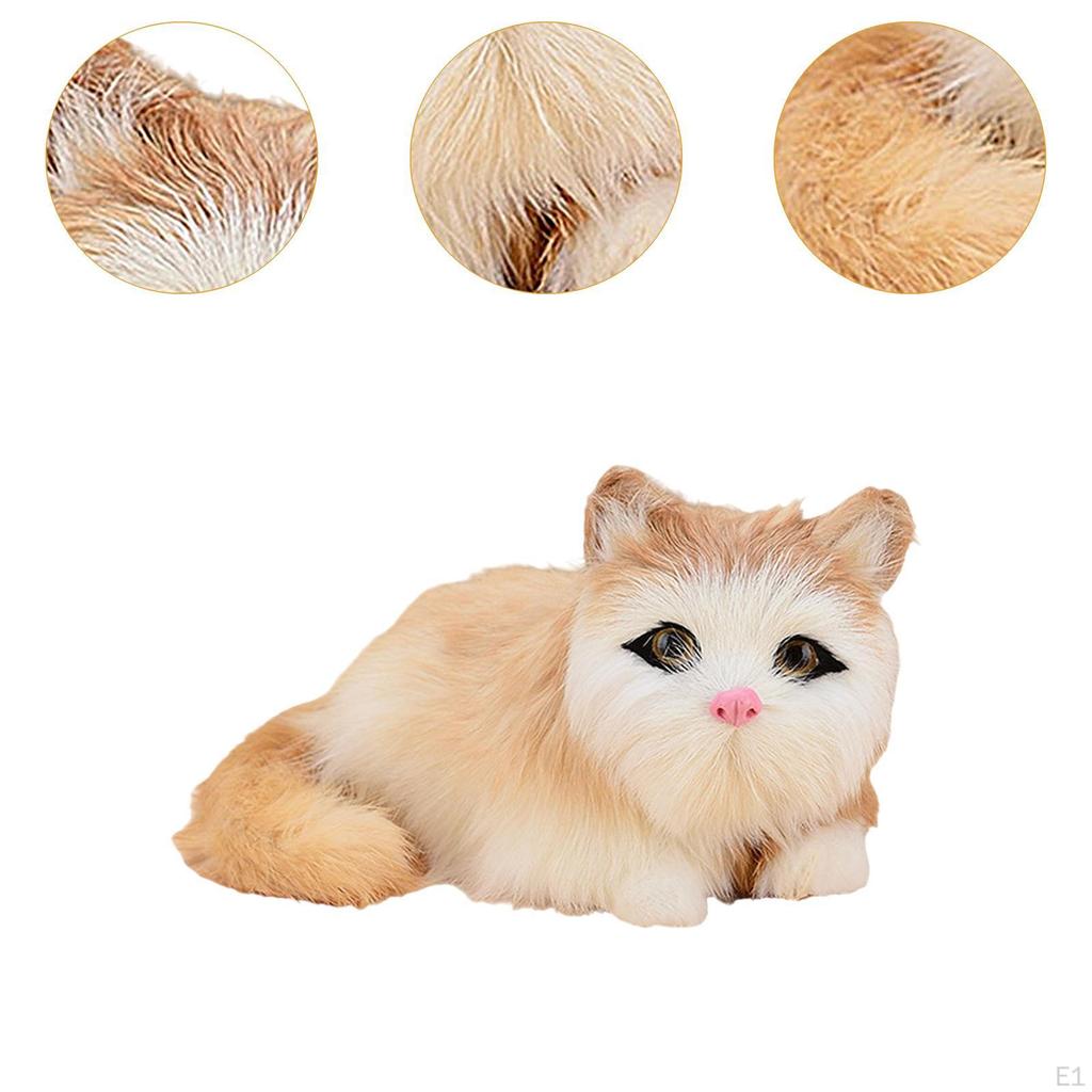 Cat Plush Toy Stuffed Animal Decorative Collectible Home Decoration Doll Kitty
