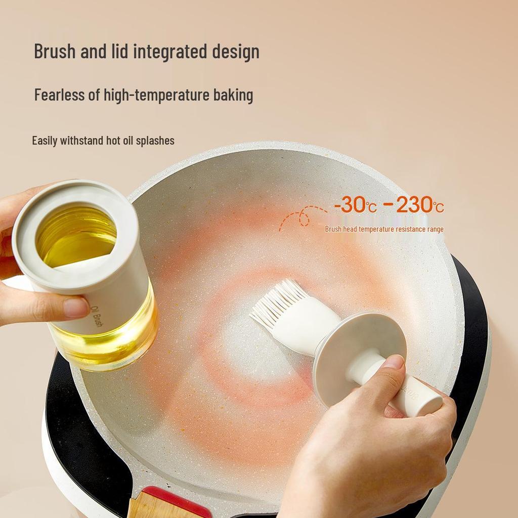 2023 Food-Grade Silicone Oil Bottle Brush for Cooking, Baking, BBQ, and Pancakes.