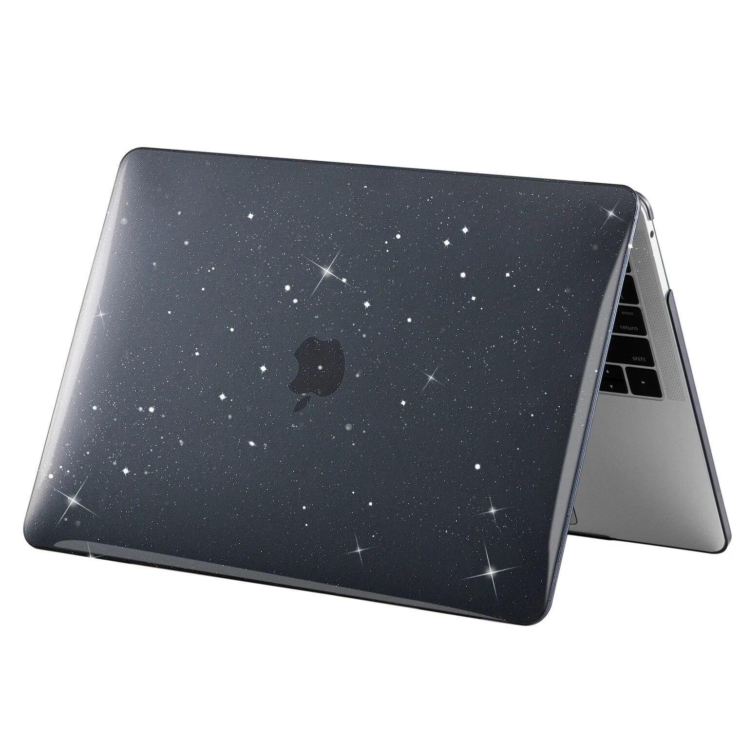 Чехол для ноутбука MacBook Air 13.3 Чехол для Macbook Air 13.6 Чехол Pro 13.3 Чехол Macbook Pro 14.2 Air 15 Macbook Pro 16.2 Жесткий чехол Air 15 M4 A3241 чёрный
