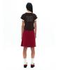 PARTIMENTO WOMEN College Striped Ringer Tee_Brown