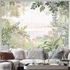 Luxury Floral Botanical Tapestry Wall Hanging Watercolor Spring Garden Art Decor Aesthetic Room Print Bedroom Home Decoration Te