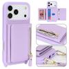 Crossbody Zipper Wallet Ring Holder Litchi Leather Phone Case