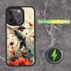 Hummingbird and Flowers Phone Case For iPhone 17,16,15,14,13,12,11,Pro,Max,Plus,Mini,SE Magsafe Magnetic Wireless Charging