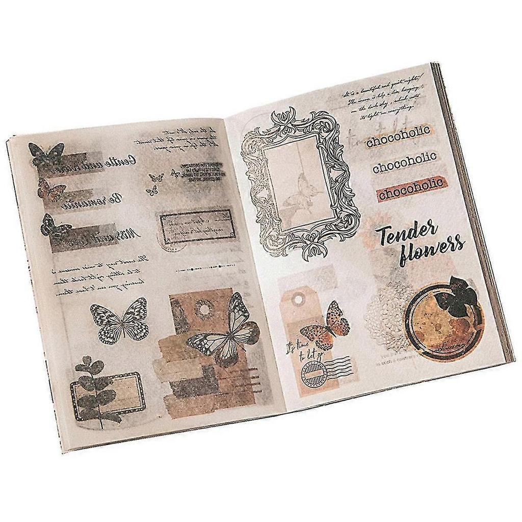 40 Sheets Nature Themed Washi Stickers Book For Adults, Botanical Plant Stickers Junk Journaling Sc