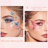 5 Sheets Glitter Butterfly Eye Stickers, Temporary Face Tattoos for Kids, Cartoon Decals for Festival Makeup, Party Decor