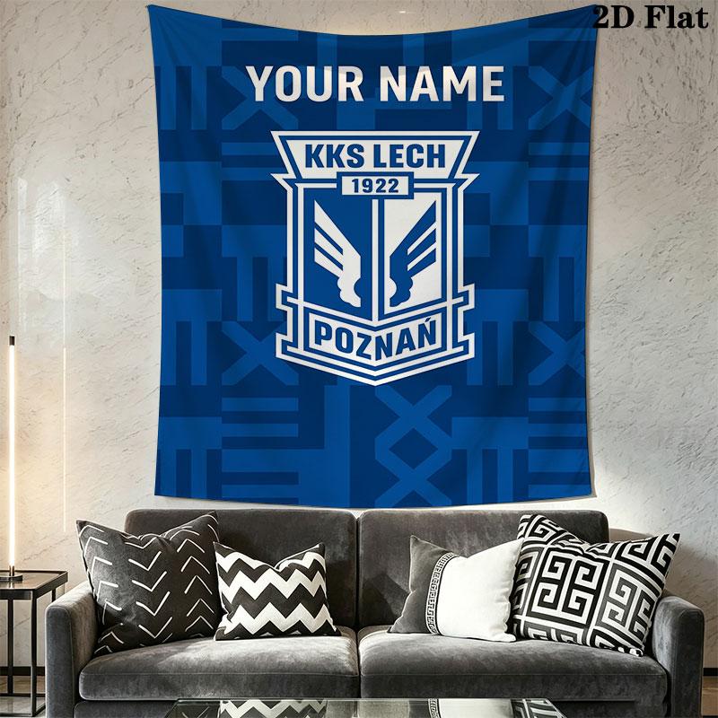 Custom KKS Lech Poznań Wall Hanging Printed Fabric Blanket Decorative Tapestries for Bedroom Living Room Home Decor