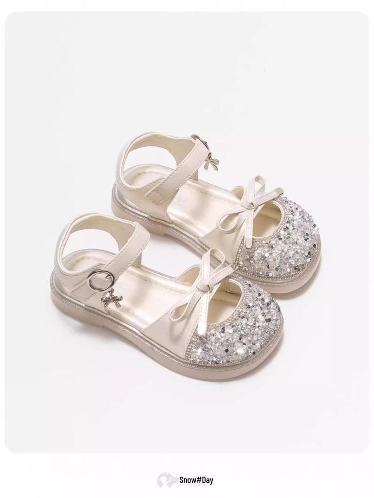 2026 Summer Crystal Princess Sandals - Closed-Toe Soft Sole for Baby Girls