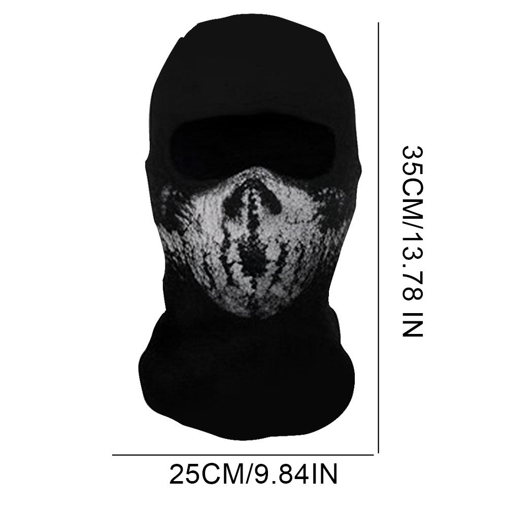 Halloween Ghost Full Face Mask Skull Scary Ghost Skeleton Motorcycle Cycling Headmask for Halloween Cosplay Balaclava Halloween