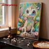 5D DIY Frameless Pearl Painting Lizard Pattern Painting Kit, Suitable for Home Living Room Bedroom and Other Wall Decoration Art Paintings