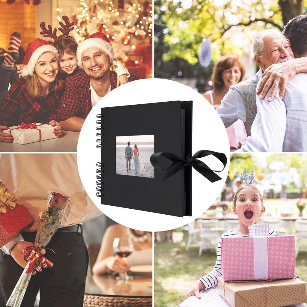 AIOR Handmade Scrapbook Photo Large DIY 40 31cm X Handmade Photo Clipping Stylish Photo Wedding Gift Album, Capacity, Mount, Sheets/80 Pages, 21.5cm,