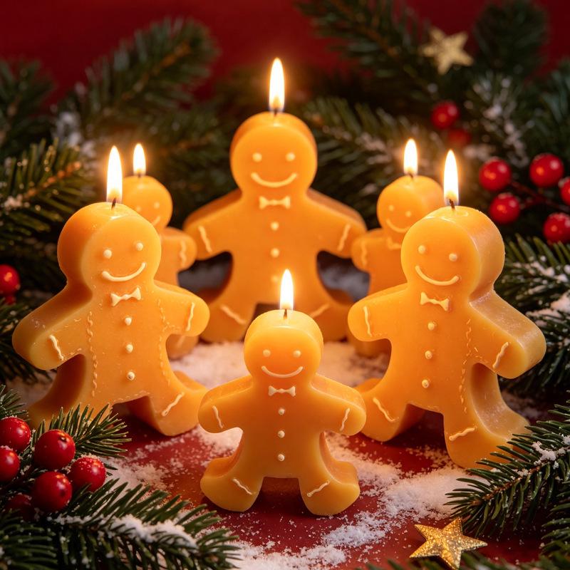 Christmas Tree & Reindeer Snowflake Scented Candles – Festive Holiday Souvenirs
