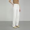 Elle French Design Solid Color Casual Straight Leg Jeans Women bottoms Off-White EQ50930