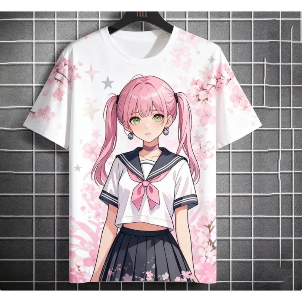 

Sexy Anime Girl 3d Print T Shirt Tops Children s Fashion Sports Tops Tees Sexy Girls Summer Tshirt Girls Clothing 100