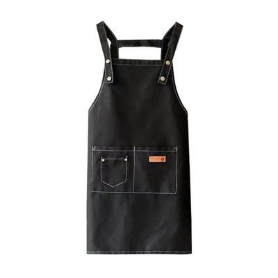 Oil-proof Kitchen Apron Scratch Resistant Canvas Ladies Fashion Cooking Apron