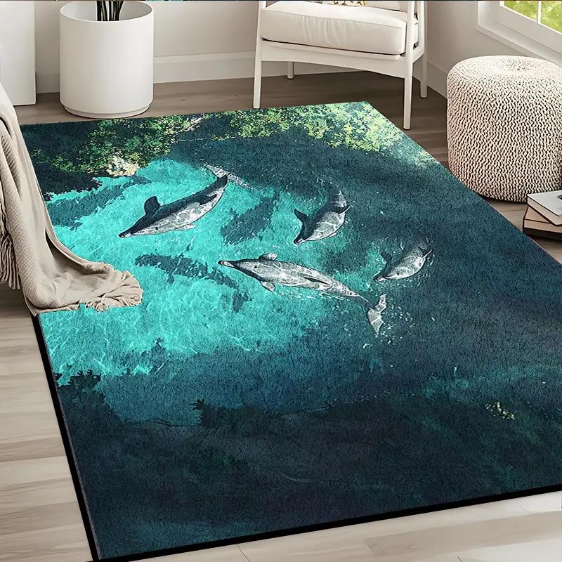 

3D Оптична Ілюзія Водяна Яма Безодня Дверний Килимок Нековзний Дверний Килимок Машинне Прання для Спальні Кемпінгу Йоги Міцний Килимок для Підлоги 80x120cm