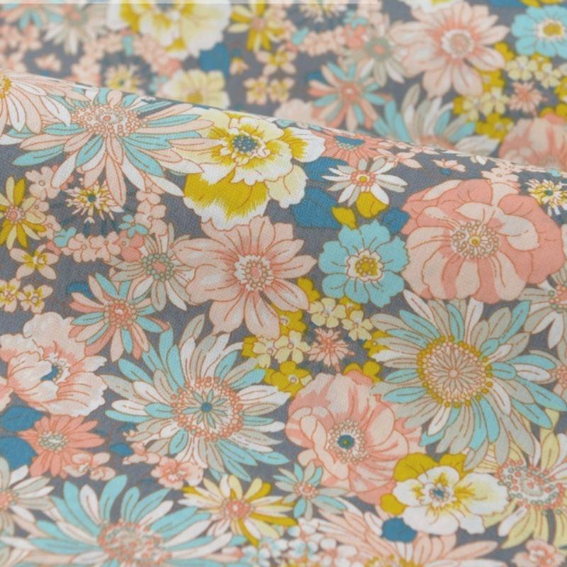 Classics Pastoral Floral Poplin Cotton Fabric DIY Children's Wear Cloth Make Bedding Quilt Decoration Home Sewing Cloth
