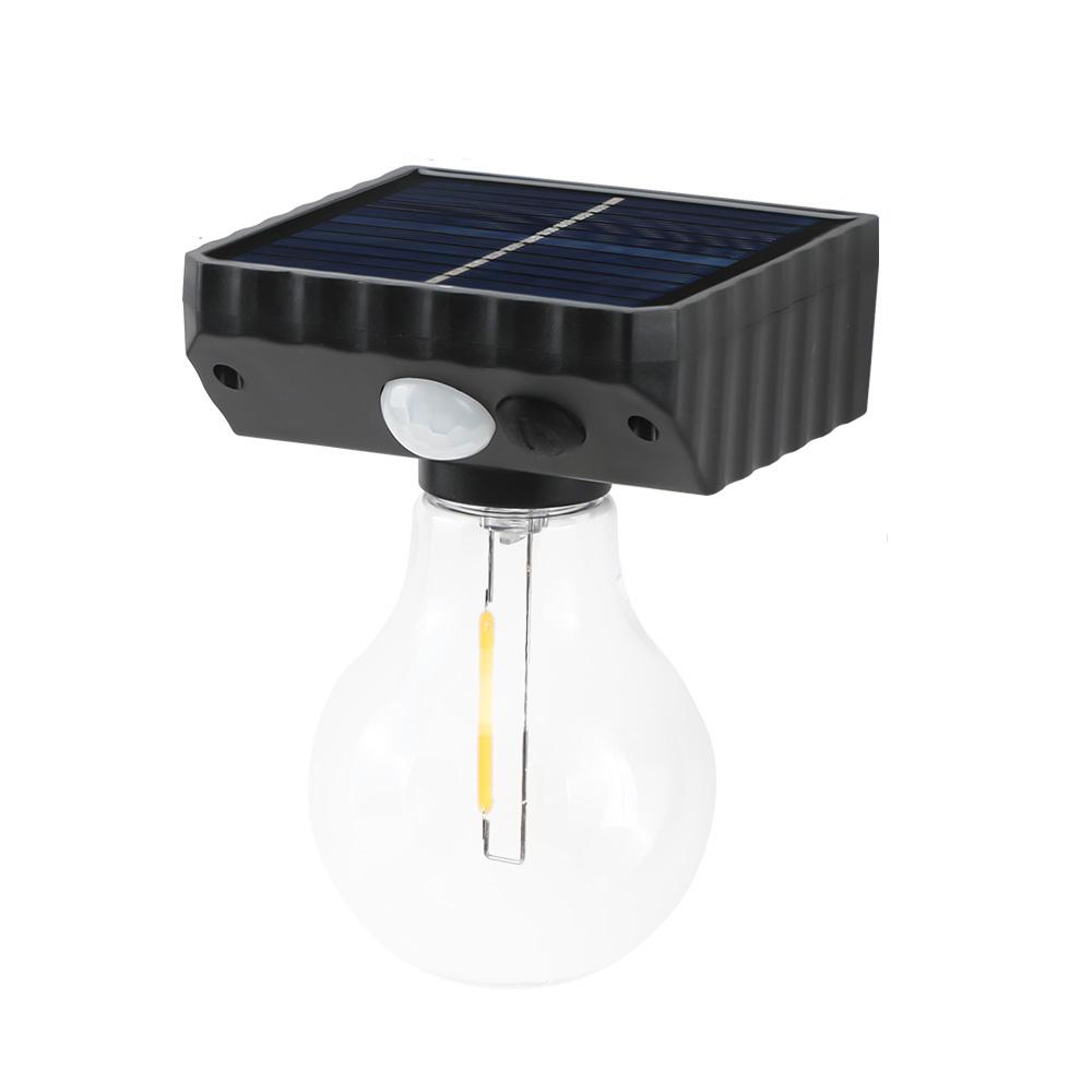 

3 режима солнечные уличные фонари COB лампа имитация вольфрамовой нити индукция движения водонепроницаемые для коридора сада настенные светильники