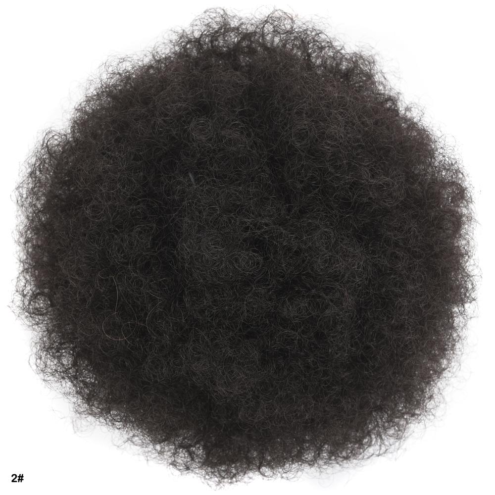 Afro Puff Hair Bun Dreadlock Drawstring Ponytail with Curly Hair Chignon Synthetic Hairpiece Scrunchies for Women